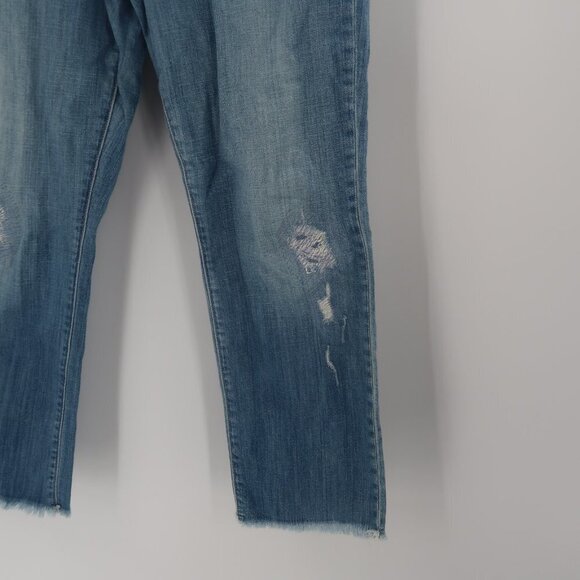 Current/Elliott Straight Leg Distressed Jeans Size 30 - Picture 3 of 9